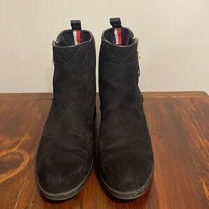 Tommy Hilfiger Patron 2 Women's Suede Black Boots Size 6.5